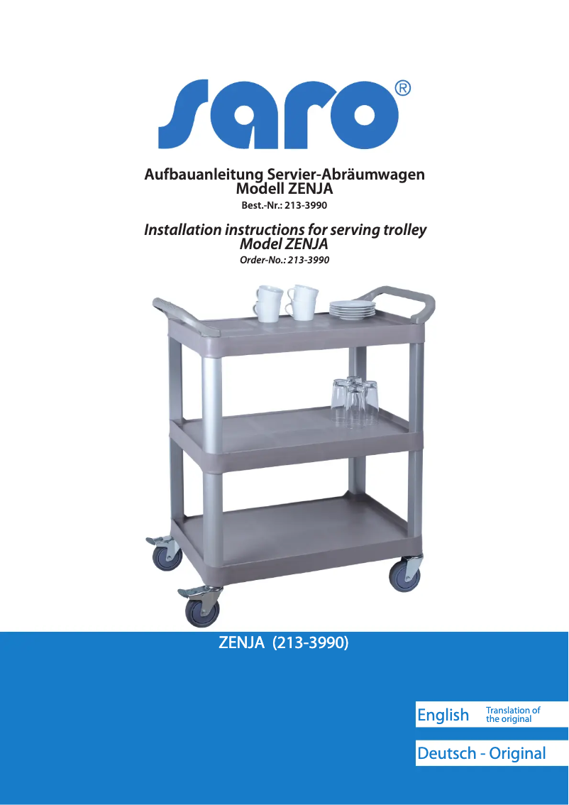 Image de la première page du manuel de l'appareil Zenja