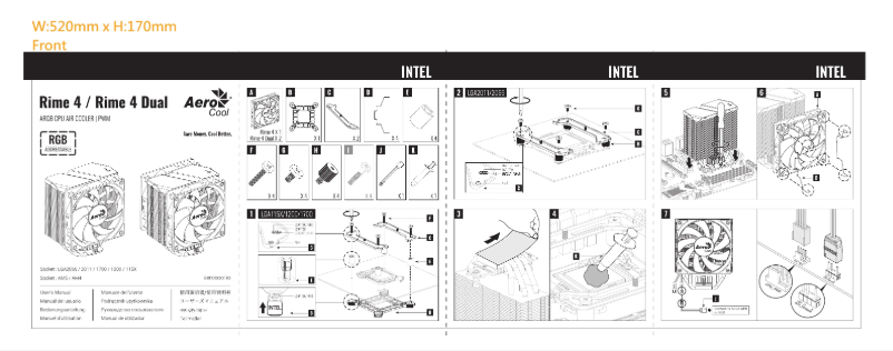 Page 1 de la notice Manuel utilisateur AeroCool Rime 4 Dual