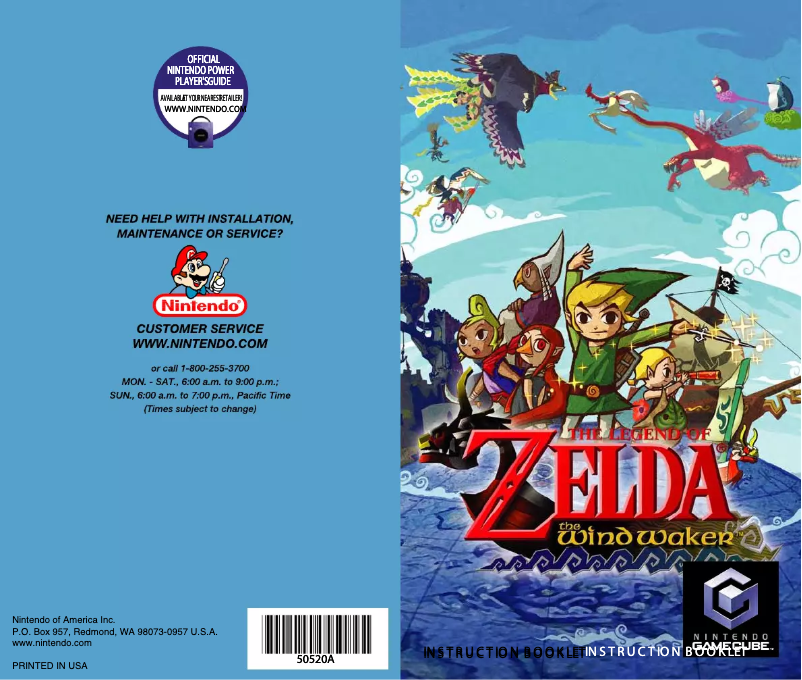 Image de la première page du manuel de l'appareil The Legend of Zelda - The Wind Waker (GameCube)