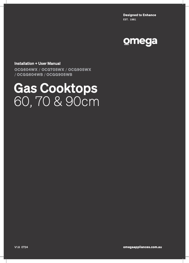 Page n°1 - Manuel utilisateur Omega OCG604WX
