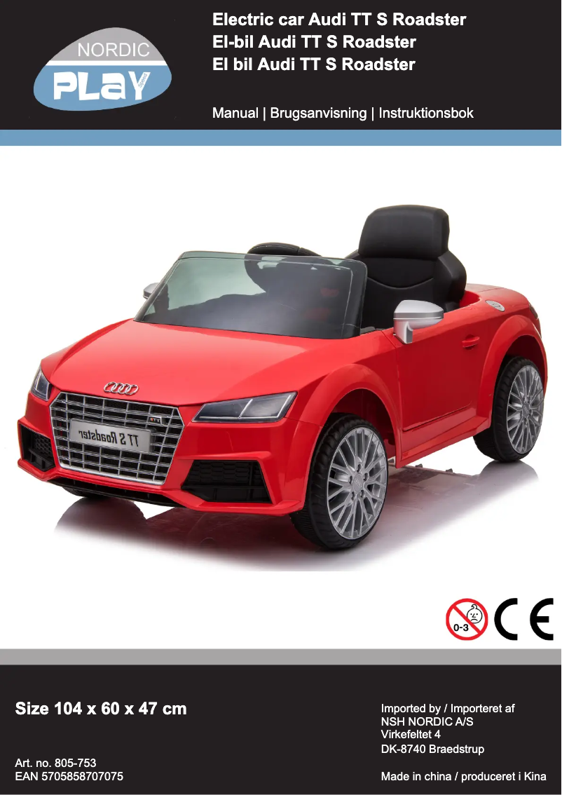 Page n°1 - Manuel utilisateur Nordic Play 805-753