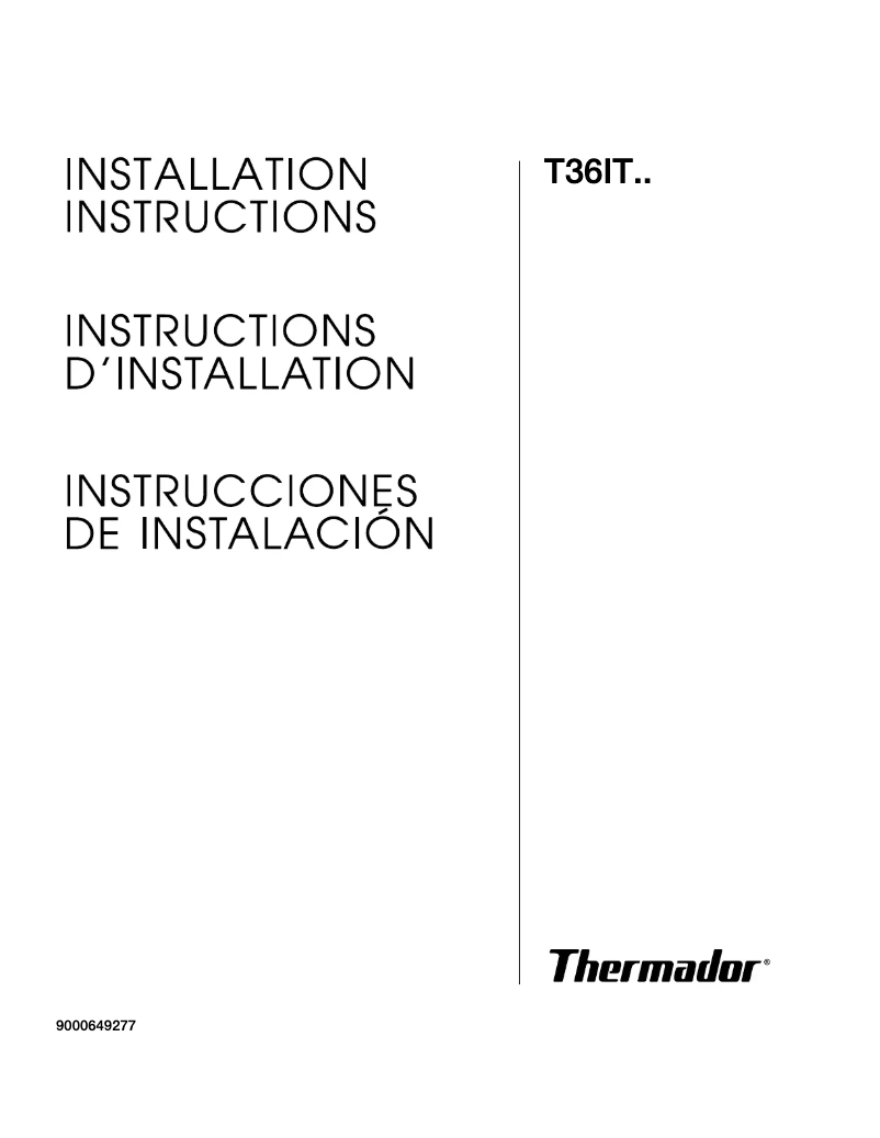 Page 1 de la notice Manuel utilisateur Thermador T36IT800NP