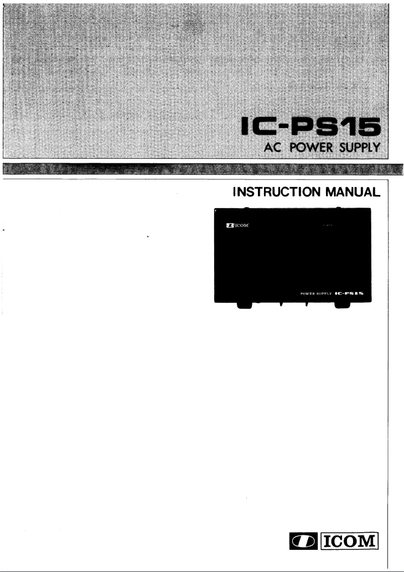 Page n°1 - Manuel utilisateur ICOM IC-PS15