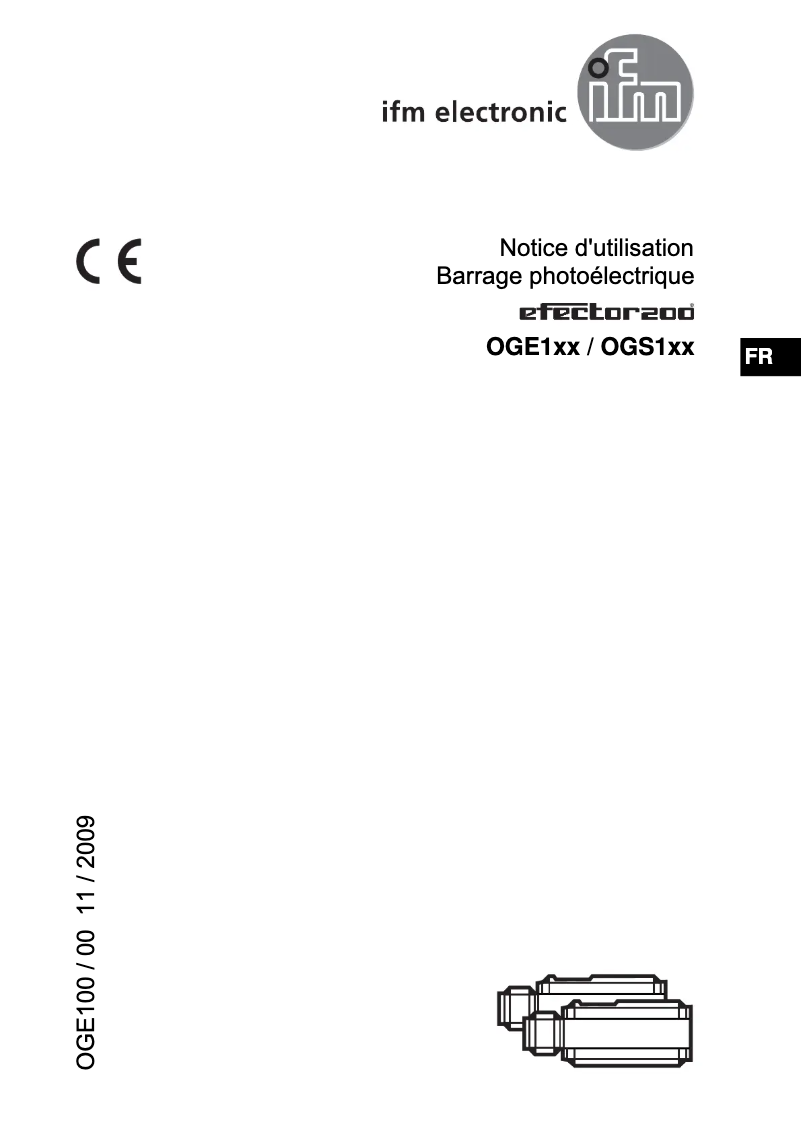 Page 1 de la notice Manuel utilisateur IFM OGE101