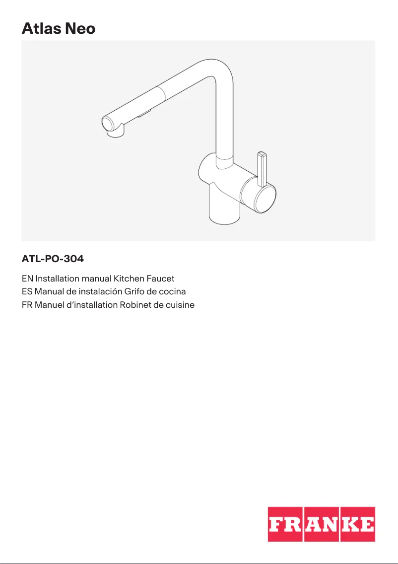 Page 1 de la notice Manuel utilisateur Franke ATL-PO-304