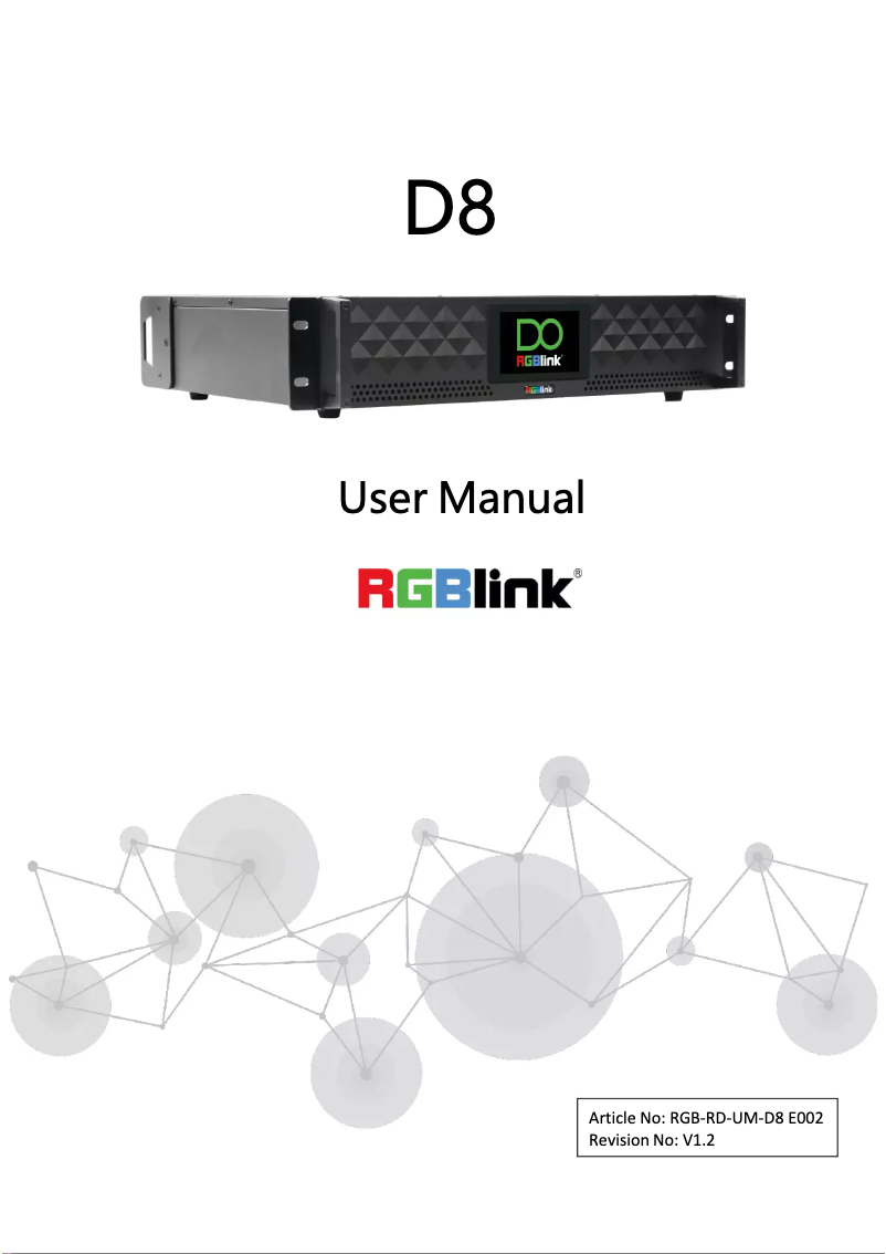 Image de la première page du manuel de l'appareil D8