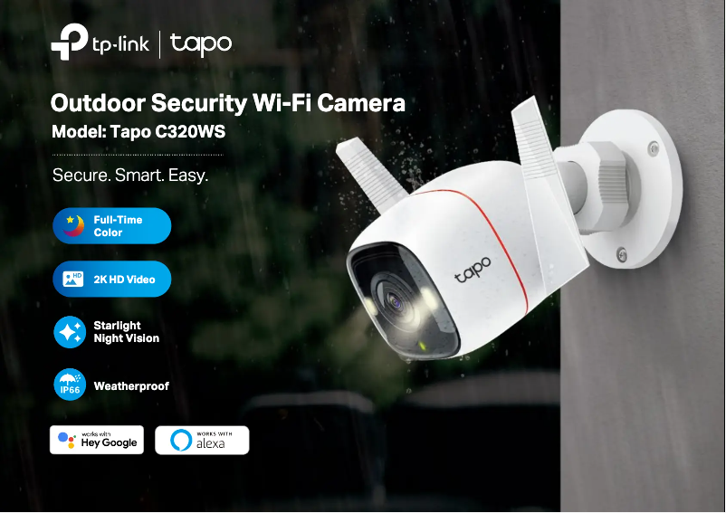 Page 1 de la notice Fiche technique TP-Link Tapo C320WS