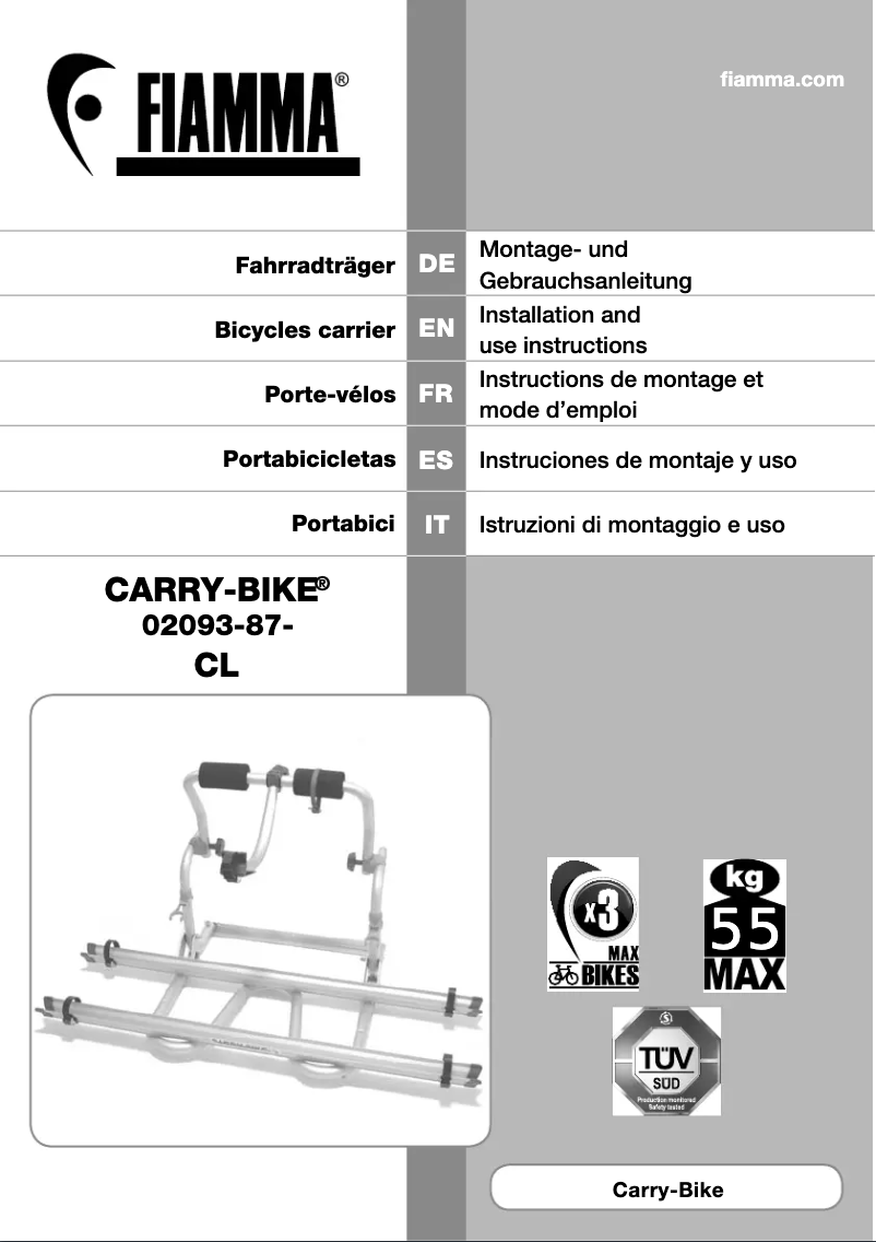 Image de la première page du manuel de l'appareil Carry-Bike CL