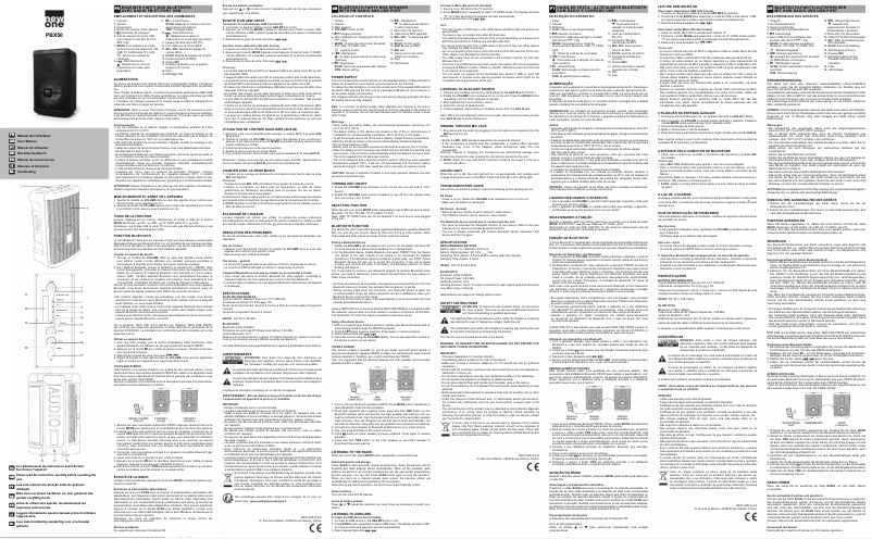 Image de la première page du manuel de l'appareil PBX50