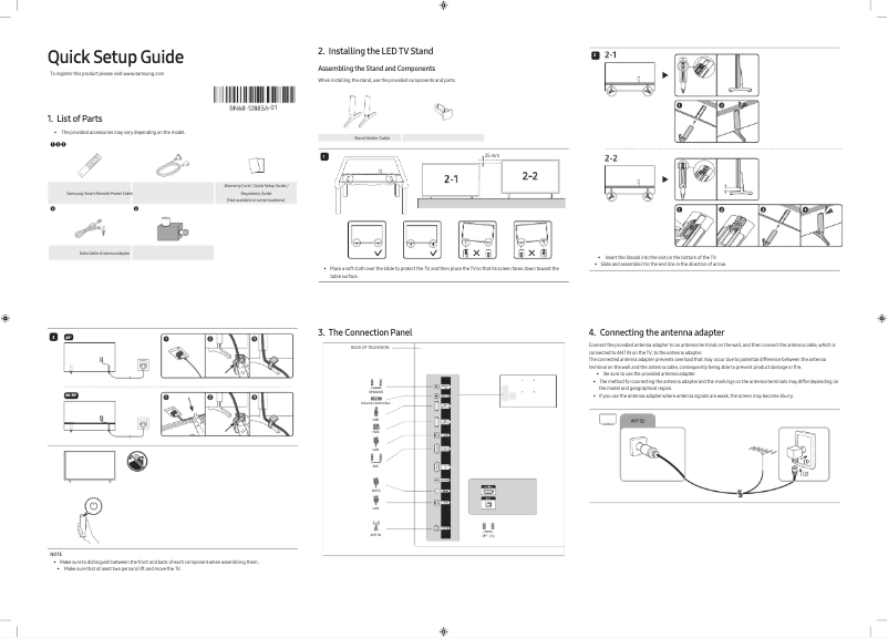 Page 1 de la notice Manuel utilisateur Samsung HG50Q60AAAJ