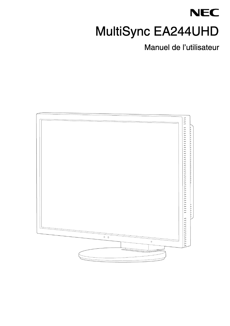 Page 1 de la notice Mode d'emploi NEC MultiSync EA244UHD
