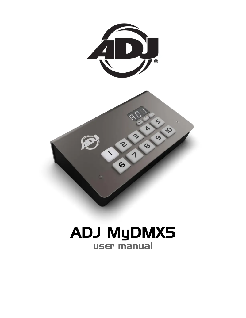 Page 1 de la notice Manuel utilisateur American DJ MyDMX5