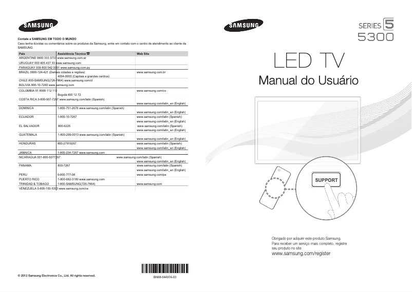 Page 1 de la notice Guide d'installation Samsung UN40EH5300G