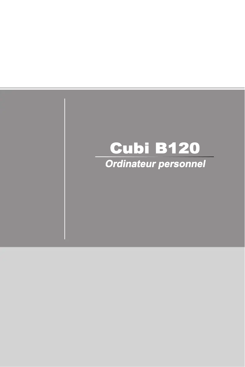 Page n°1 - Manuel utilisateur MSI Cubi N-001BEU