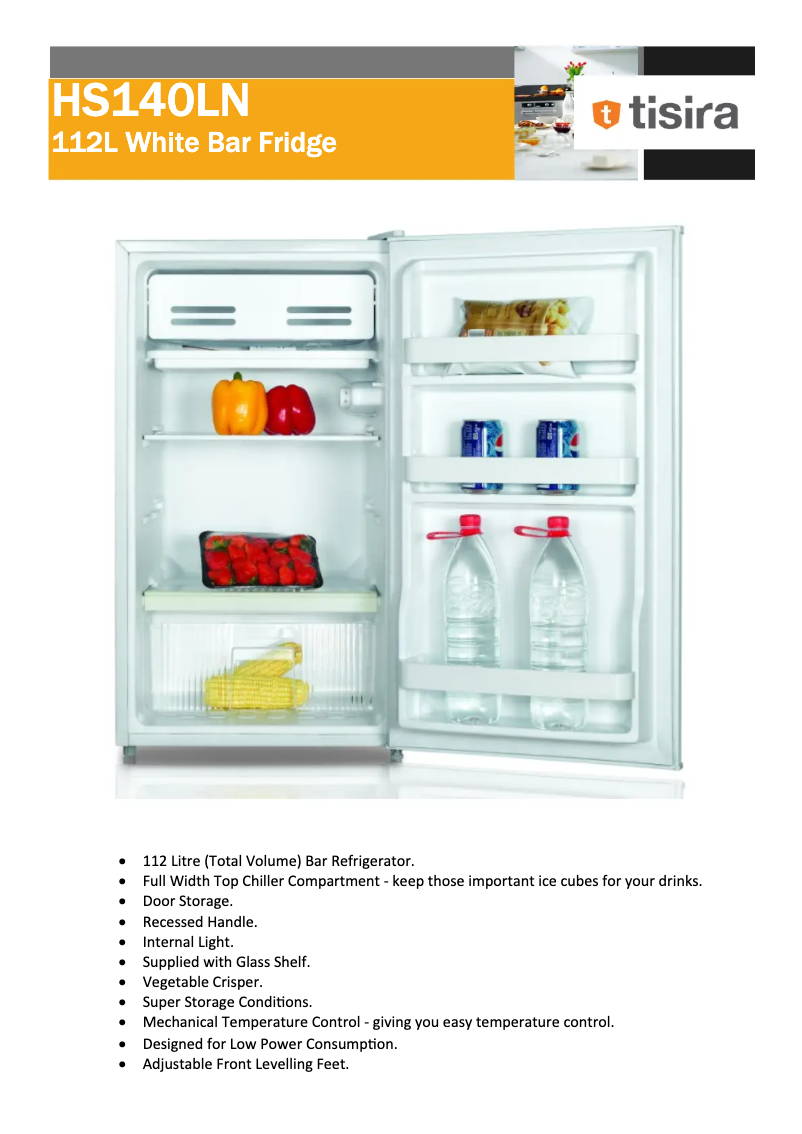 Page 1 de la notice Fiche technique Tisira HS-140LN