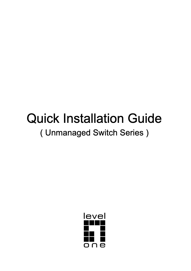 Page n°1 - Manuel utilisateur LevelOne GEU-2431