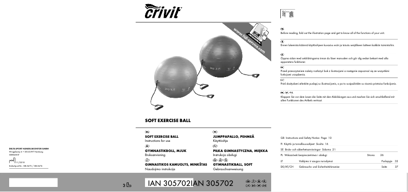 Page n°1 - Manuel utilisateur Crivit IAN 305702