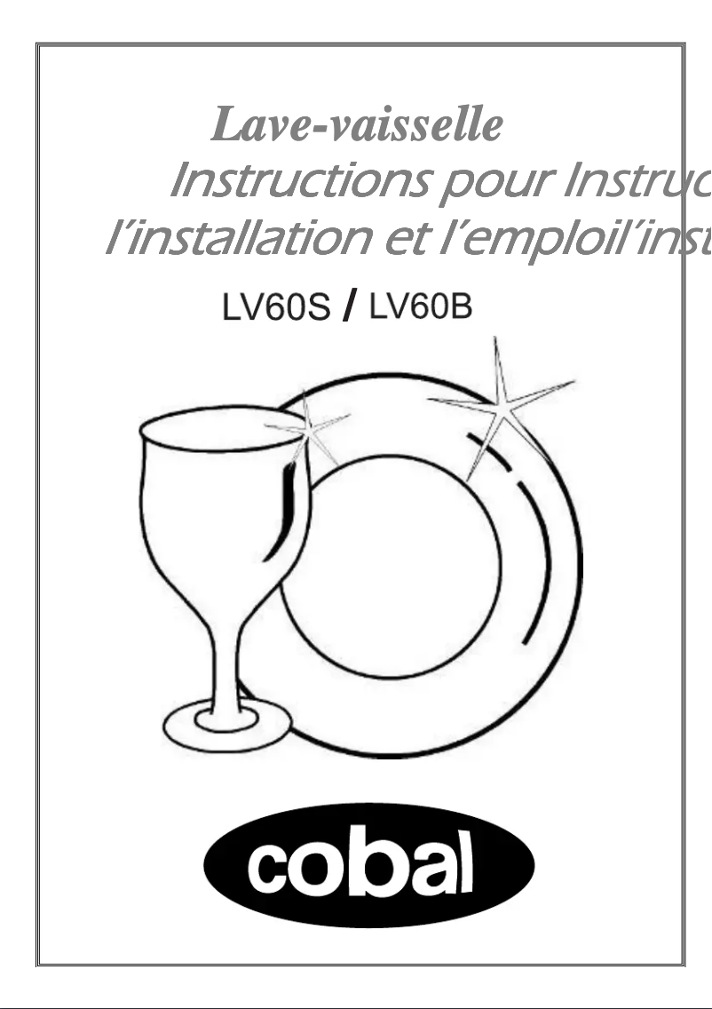 Page 1 de la notice Manuel utilisateur Cobal LV60S