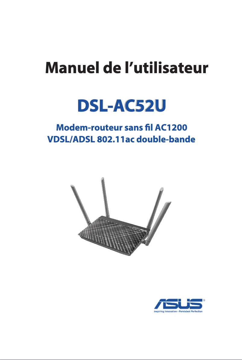 Page 1 de la notice Manuel utilisateur Asus DSL-AC52U