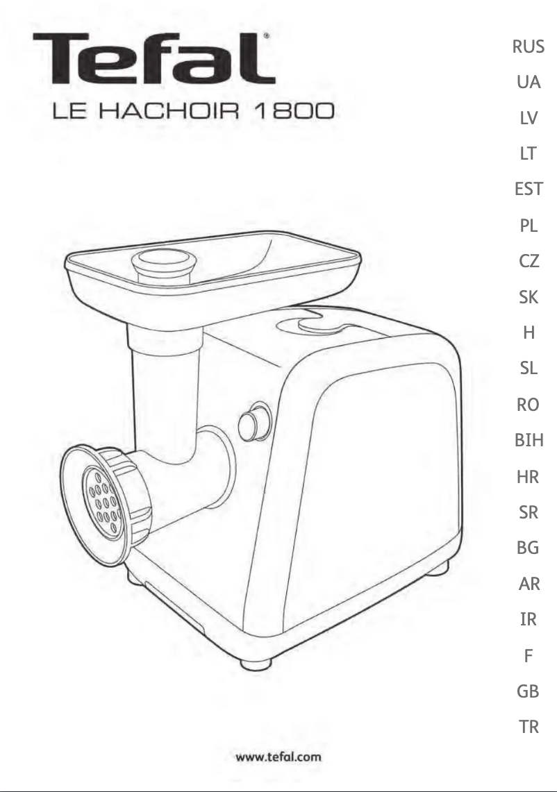 Page n°1 - Manuel utilisateur Tefal Le Hachoir 1800