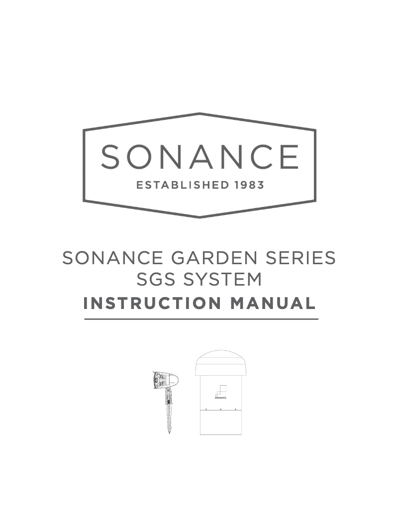 Page n°1 - Manuel utilisateur Sonance Garden SGS Subwoofer