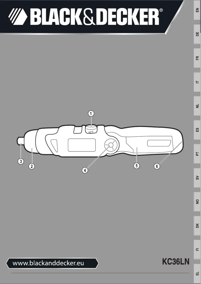 Page 1 de la notice Manuel utilisateur Black & Decker KC36LN