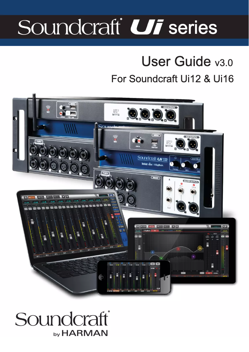 Page 1 de la notice Manuel utilisateur Soundcraft UI16
