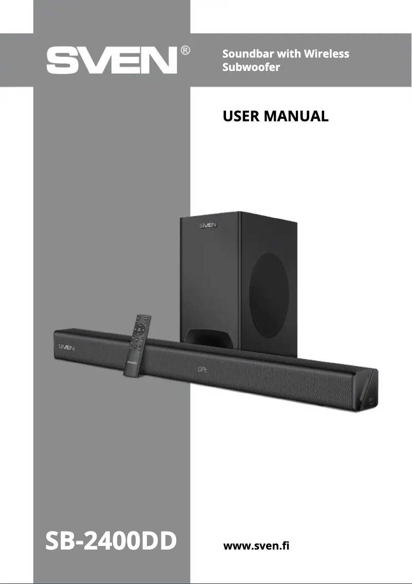 Page n°1 - Manuel utilisateur Sven SB-2400DD
