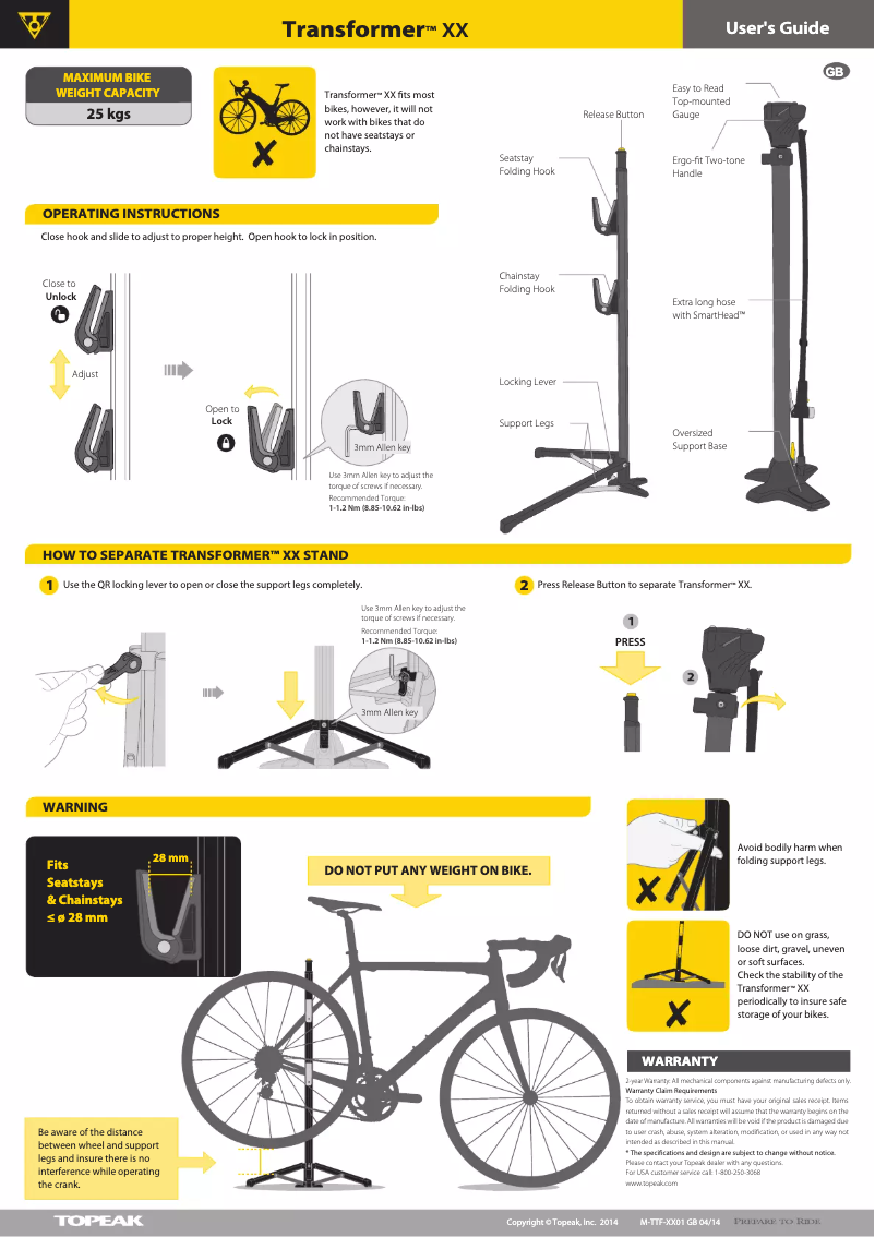 Image de la première page du manuel de l'appareil Transformer XX