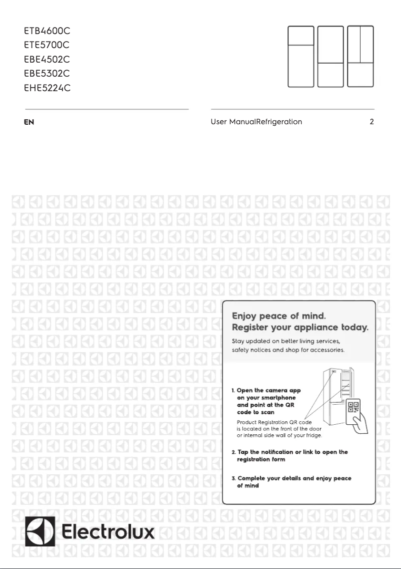 Page 1 de la notice Manuel utilisateur Electrolux EBE5302C