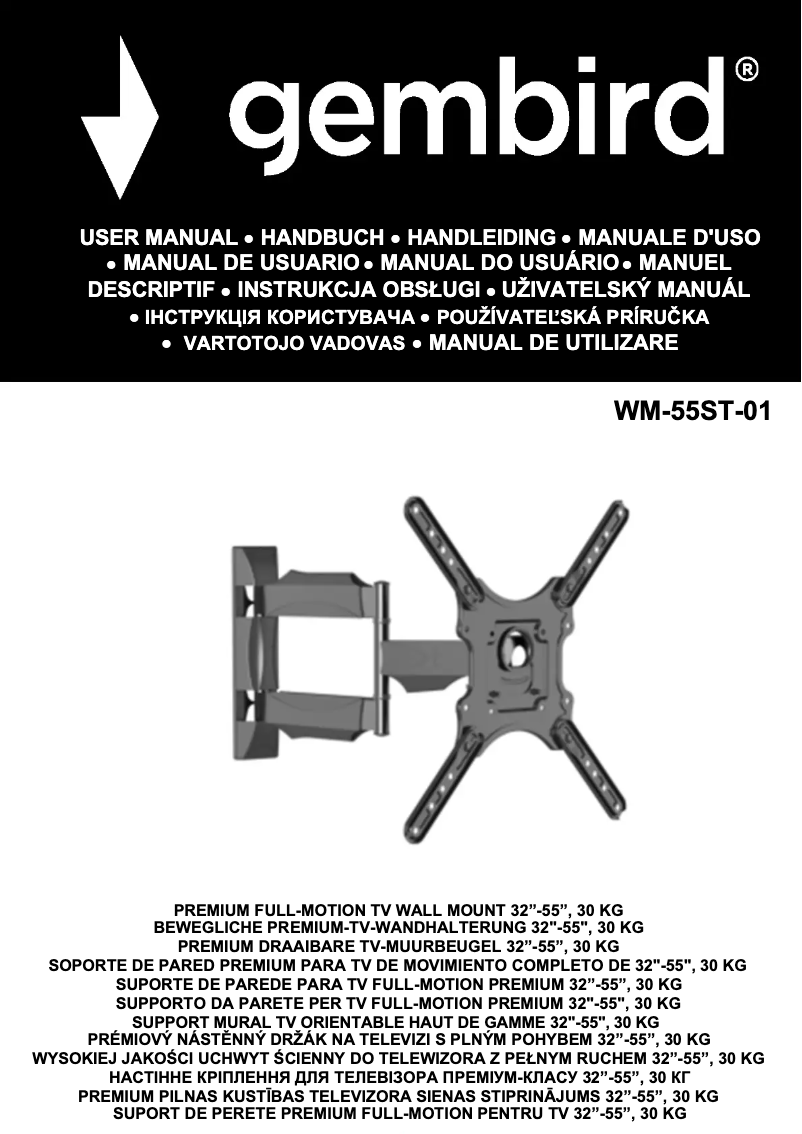Página 1 del manual Manual de usuario Gembird WM-55ST-01
