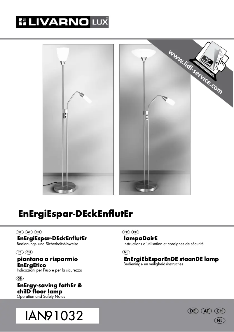 Page n°1 - Manuel utilisateur Livarno Lux IAN 91032