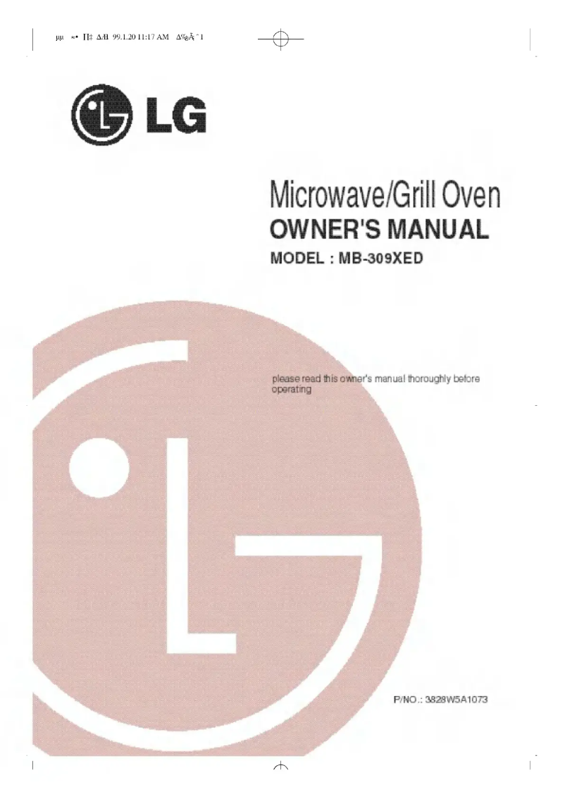 Page 1 de la notice Manuel utilisateur LG MB-309XED