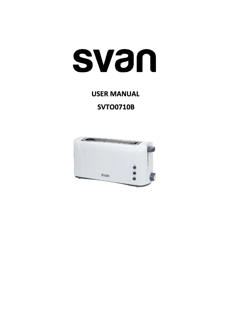 Page 1 de la notice Manuel utilisateur SVAN SVTO0710B