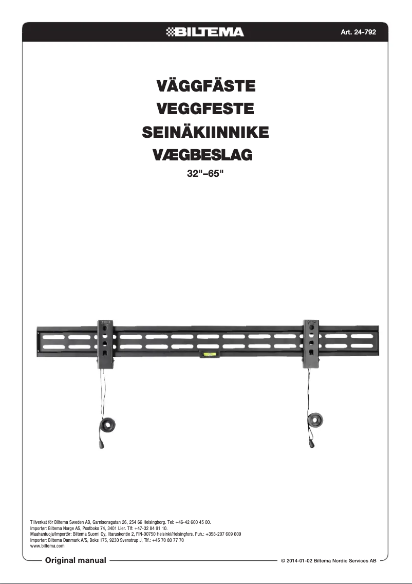 Page n°1 - Manuel utilisateur Biltema 24-792