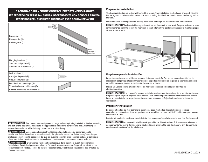 Image de la première page du manuel de l'appareil 11NBBKGDSS