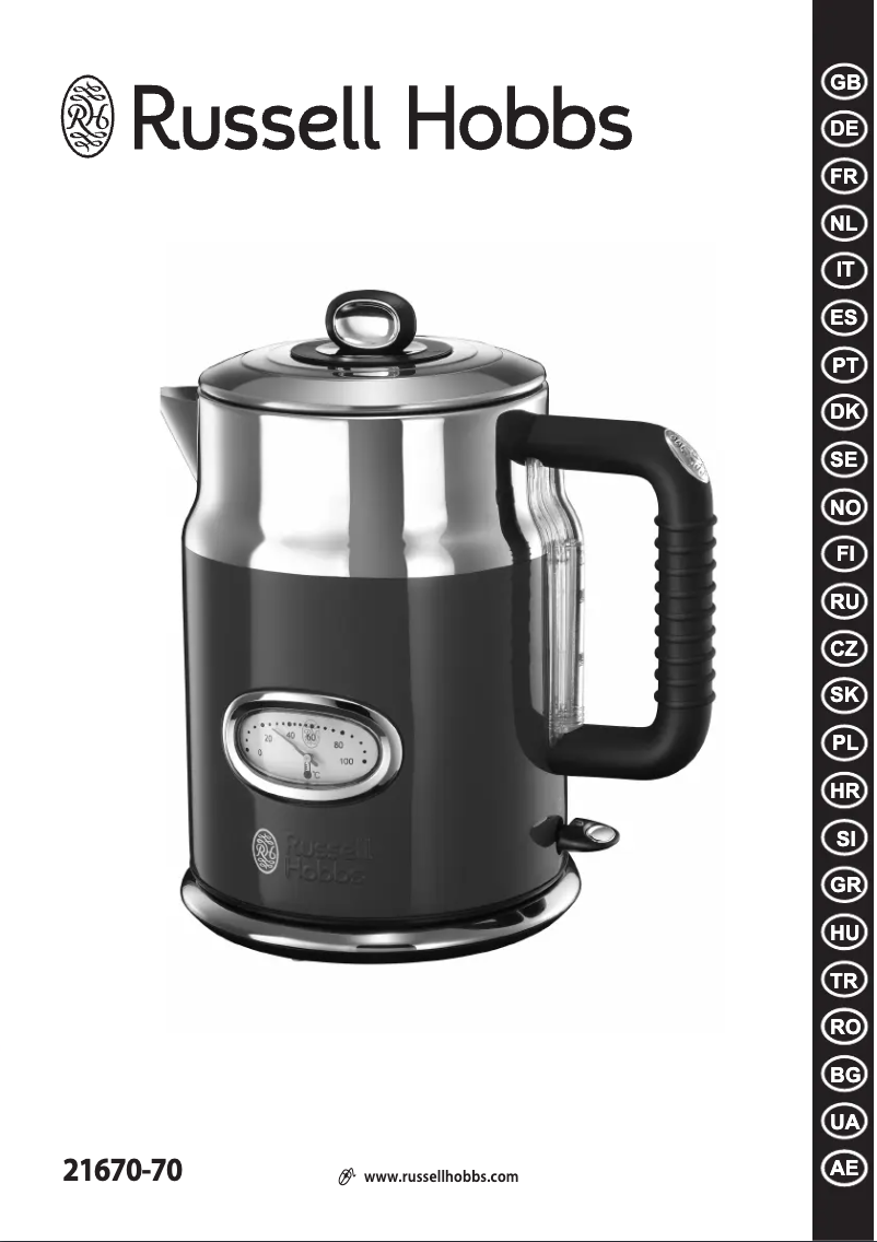 Page 1 de la notice Manuel utilisateur Russell Hobbs 21670-70