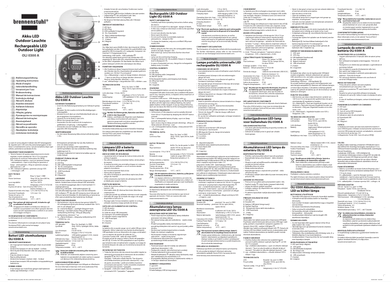 Page 1 de la notice Manuel utilisateur Brennenstuhl OLI 0300