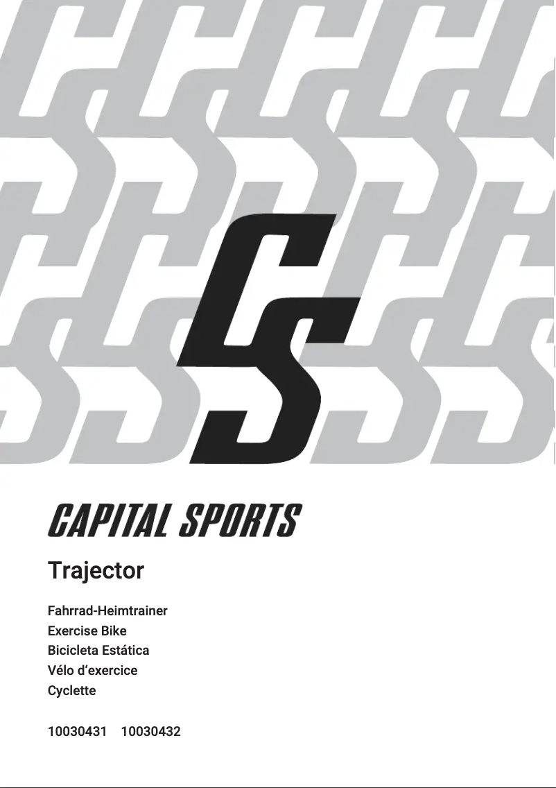 Page 1 de la notice Manuel utilisateur Capital Sports Trajector