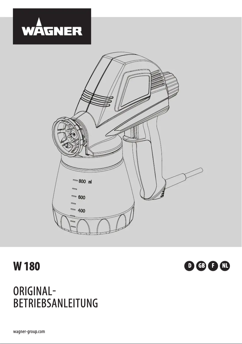 Image de la première page du manuel de l'appareil W 180P