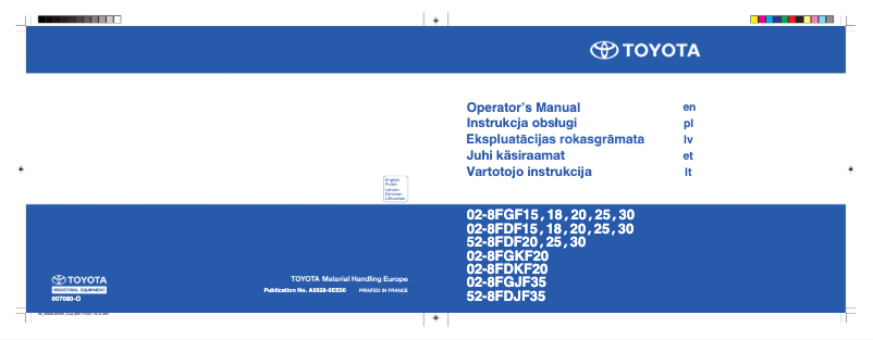 Image de la première page du manuel de l'appareil 02-8FGF18