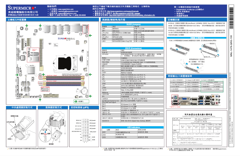 Image de la première page du manuel de l'appareil X10SLQ