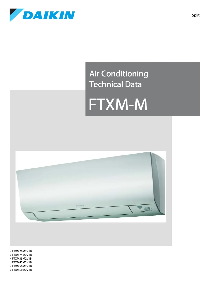 Page 1 de la notice Manuel utilisateur Daikin FTXM35M