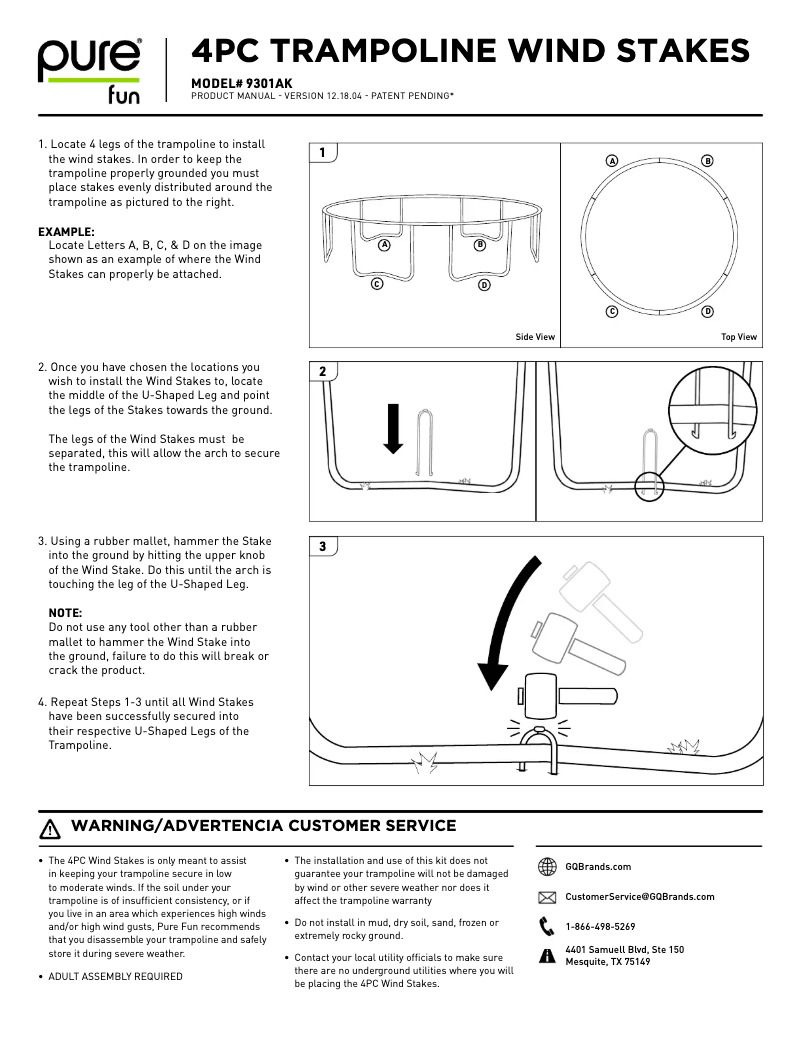 Page n°1 - Manuel utilisateur Pure Fun 9301AK