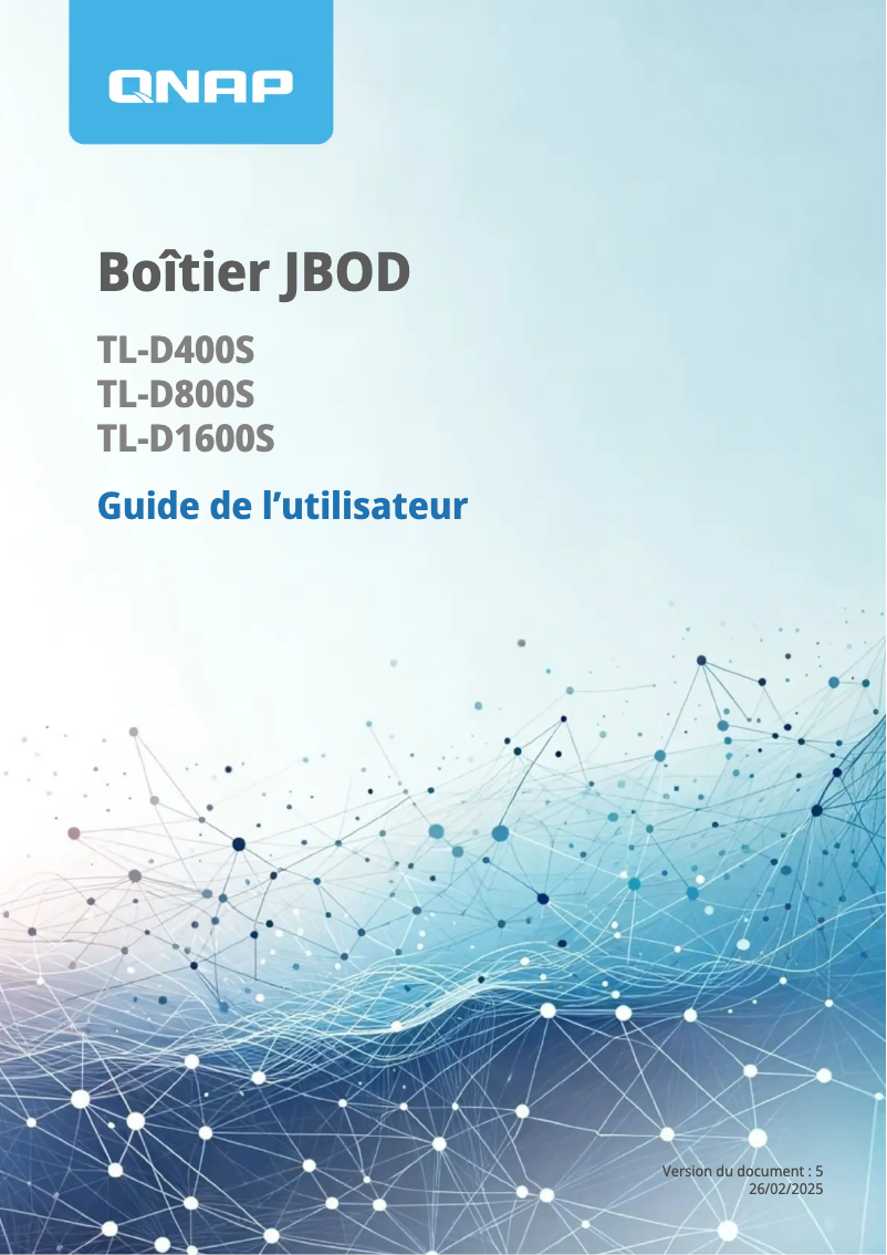 Page n°1 - Manuel utilisateur QNAP TL-D800S