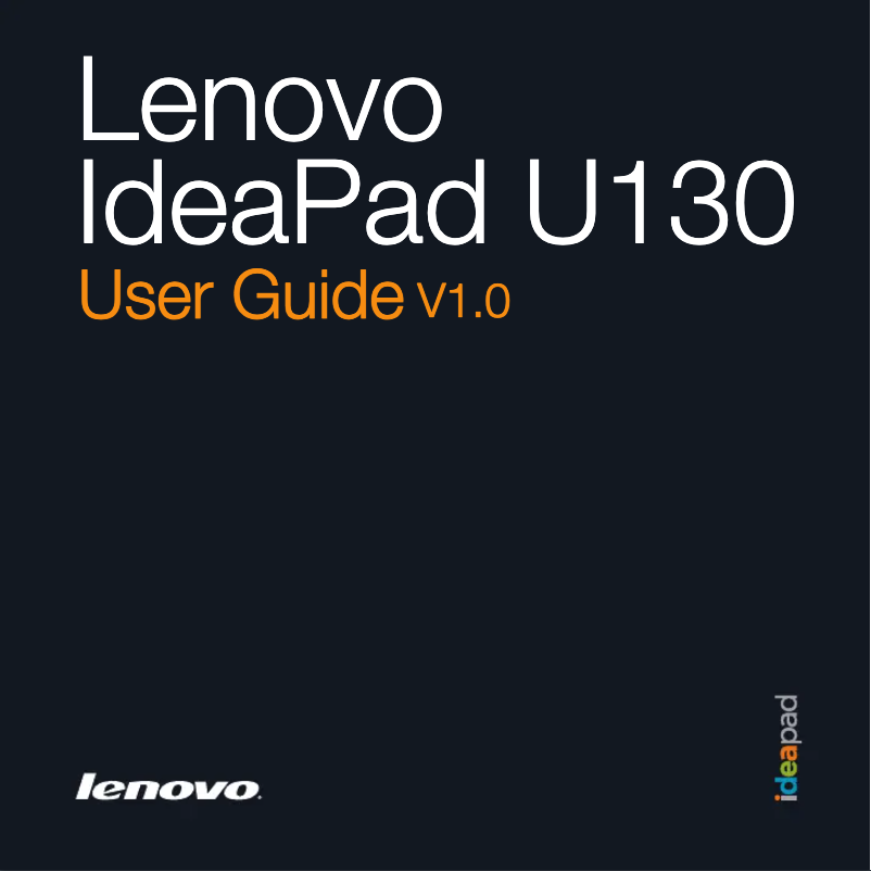 Page n°1 - Manuel utilisateur Lenovo IdeaPad U130