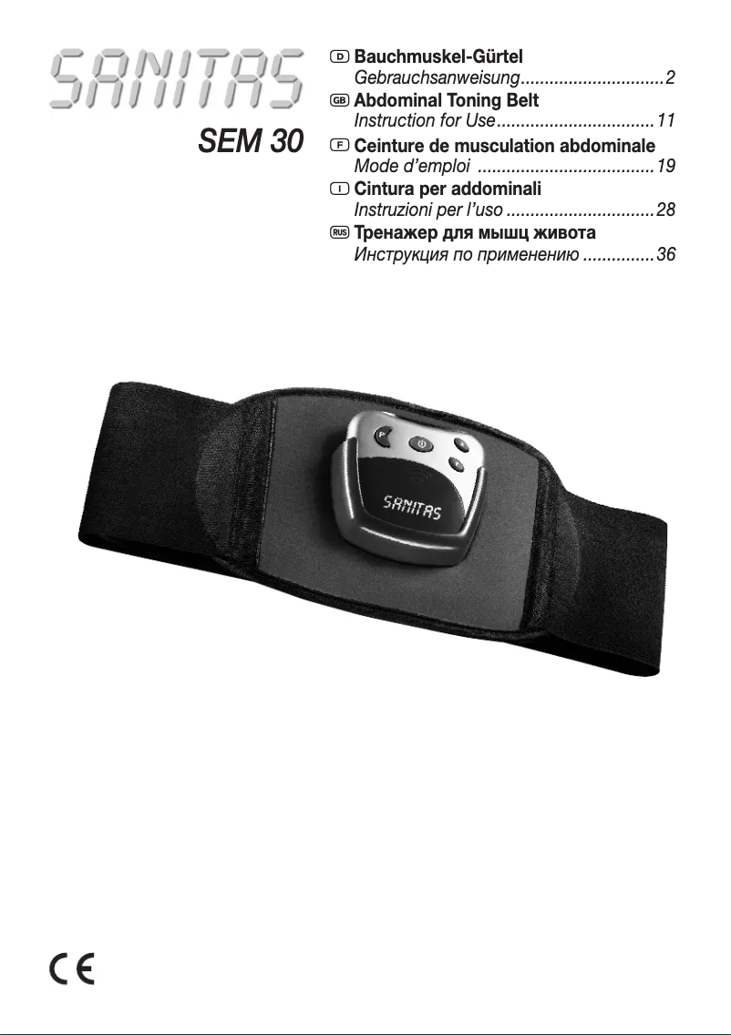 Página 1 del manual Manual de usuario Sanitas SEM 30