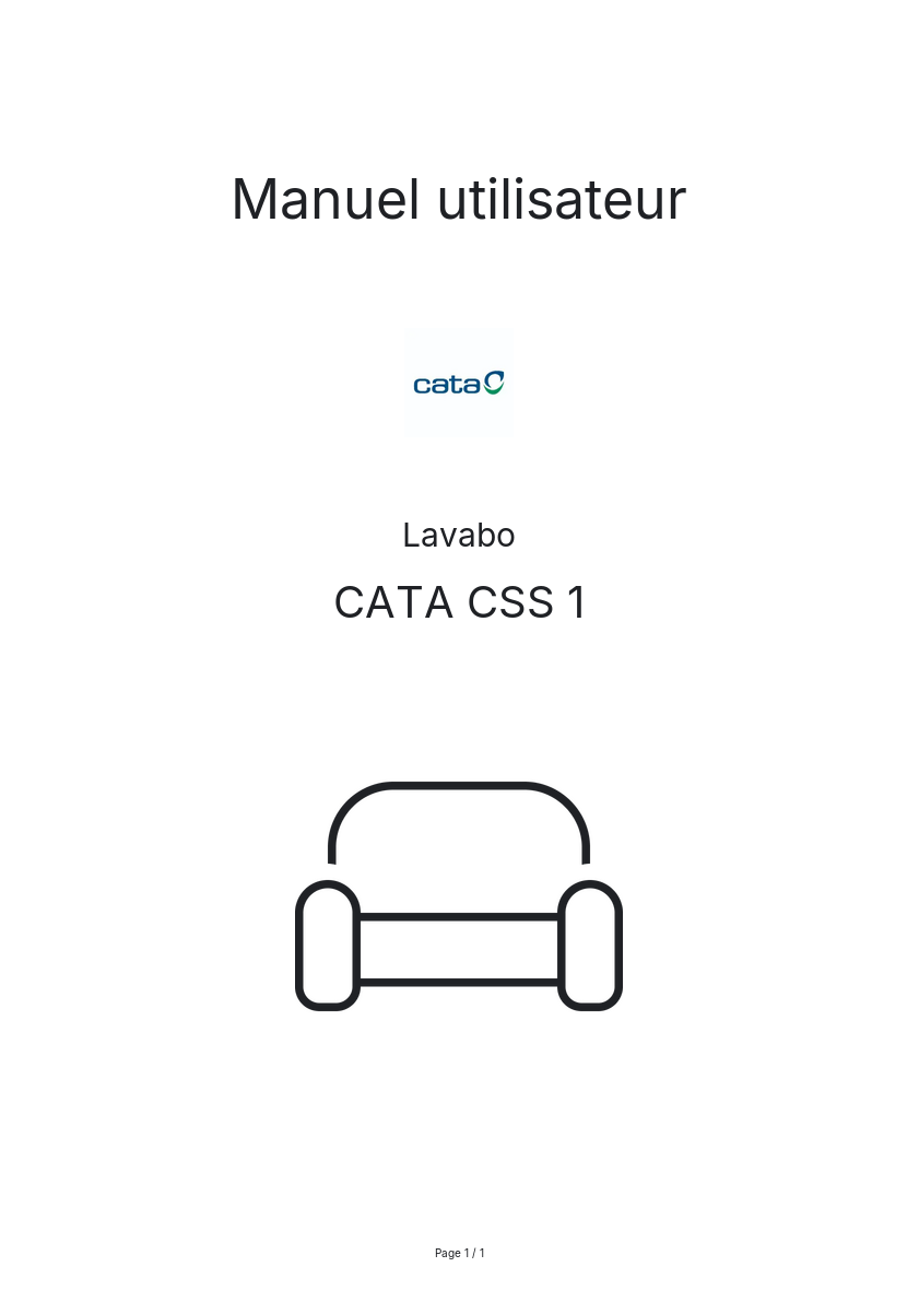 Image de la première page du manuel de l'appareil CSS 1