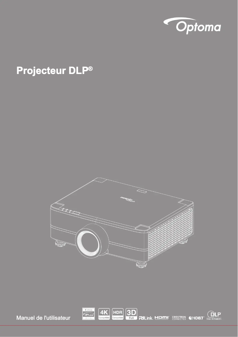 Page n°1 - Manuel utilisateur Optoma ZU820T