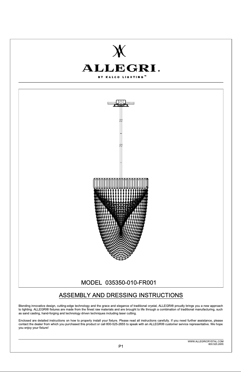 Página 1 del manual Manual de usuario Allegri Mira 035350-010-FR001